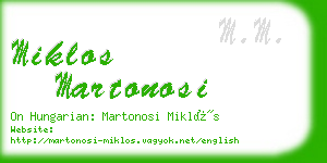 miklos martonosi business card